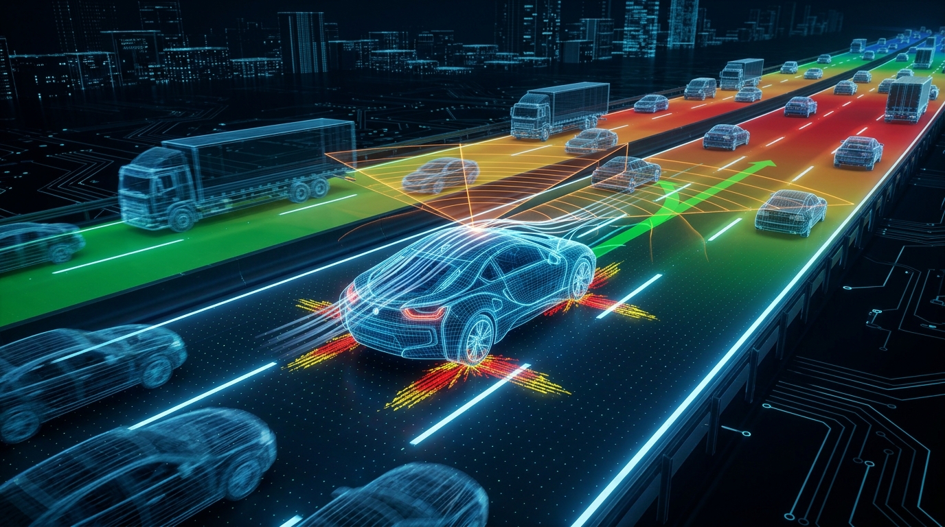 محاكاة حركة الطرق والمركبات ثلاثية الأبعاد (Car Road Physics Simulation)